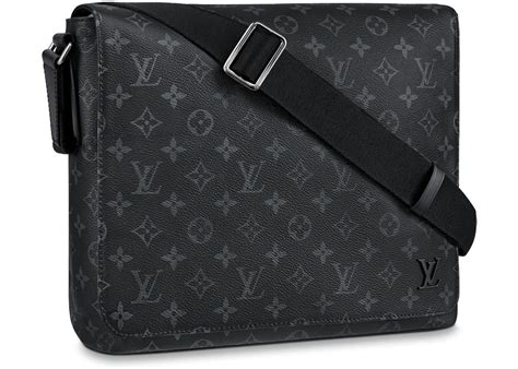 louis vuitton messenger district monogram eclipse pm noir black|district pm messenger bag.